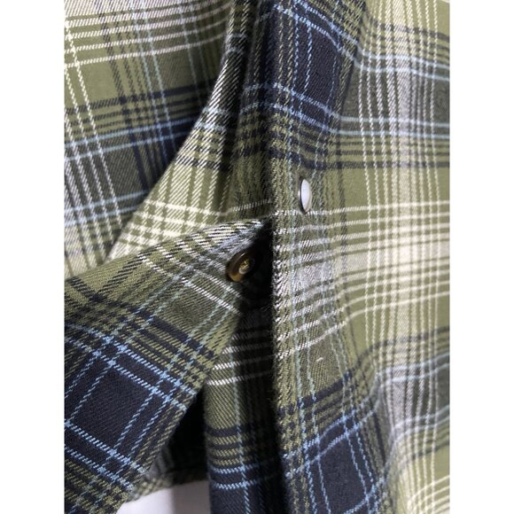 Carhartt Mens Green Plaid Long Sleeve Button-Up Shirt Medium - Picture 13 of 15